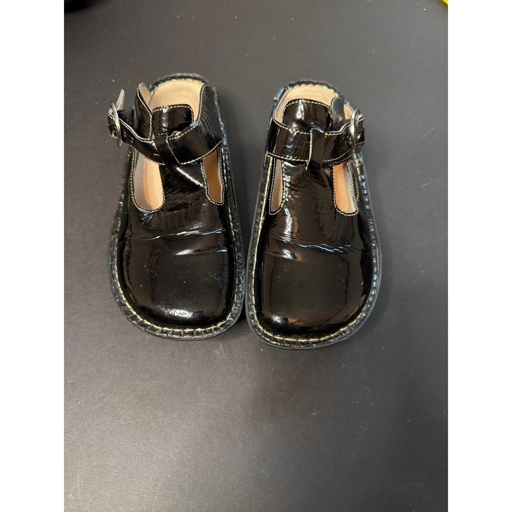 Alegria ALG-101 Mary Janes Black Patent Leather Mules Clog Euro 36 US 6-6.5